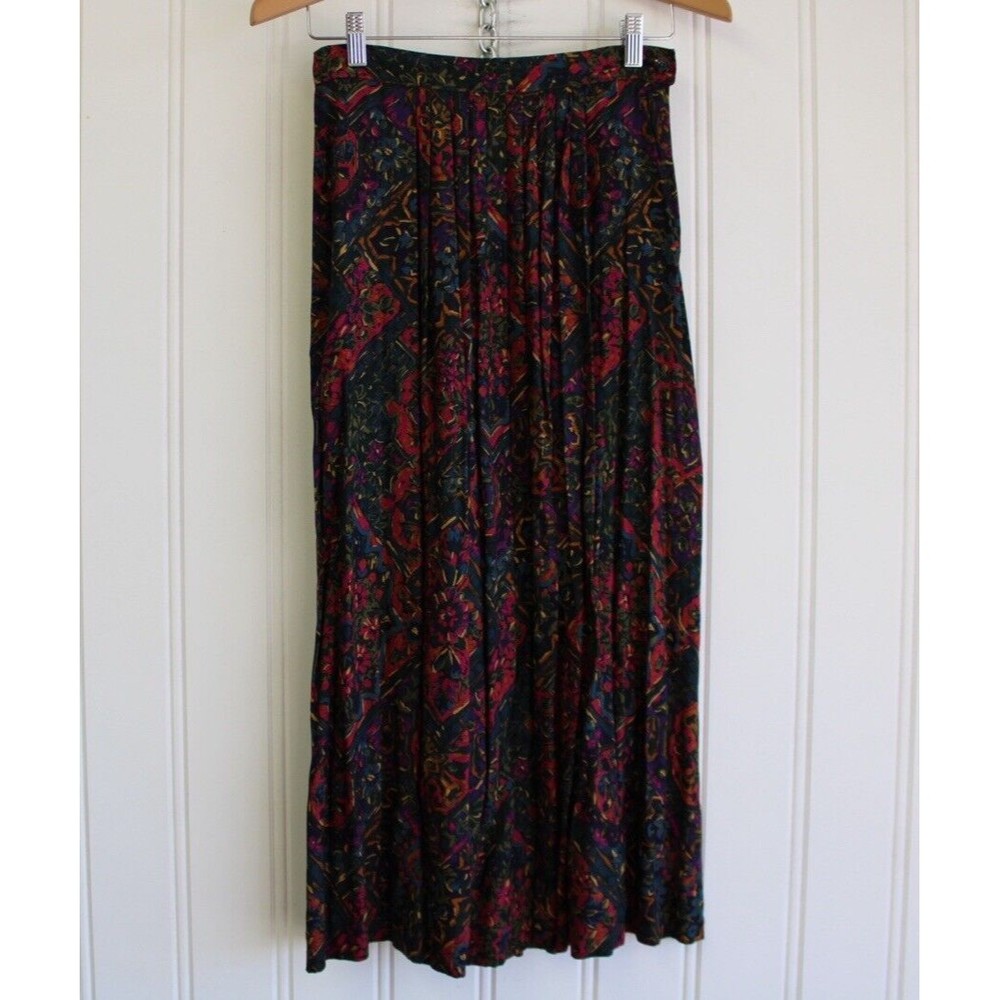 Vintage Miss Sophisticates‎ by Pendleton Floral Midi Skirt Size 8 Made In USA